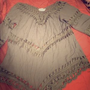 Olive green top size L